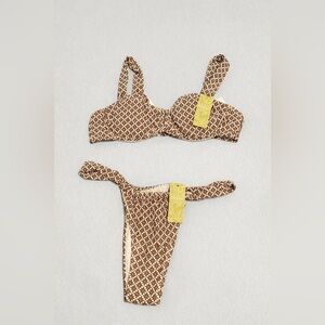 Cupshe x JoJo Fletcher Bikini Set • NWT • Cheeky/Thong Bottoms